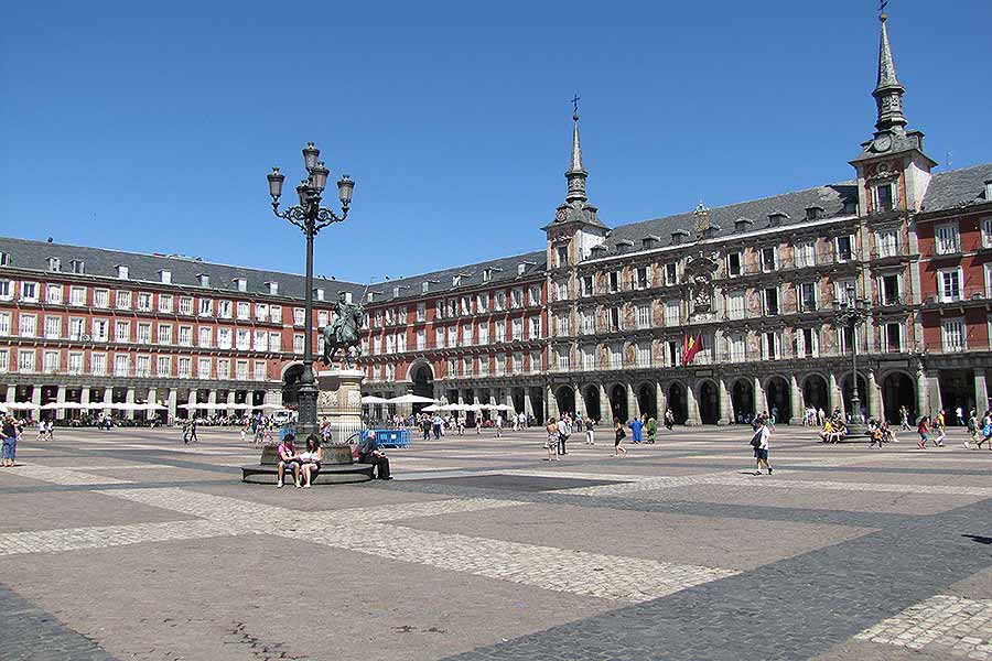 Plaza Mayor en el Madrid de los austrias plano
